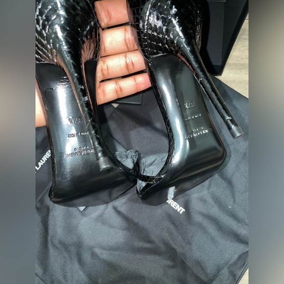 SAINT LAURENT GIPPY 110 HEELED AYERS SANDALS SIZE 37.5 NIB - Picture 9 of 13